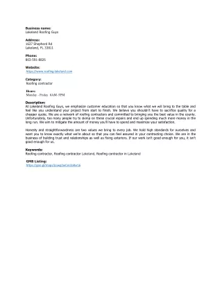 Lakeland Roofing Guys