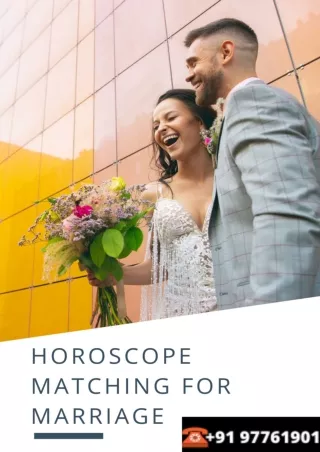 Horoscope matching: horoscope matching for marriage