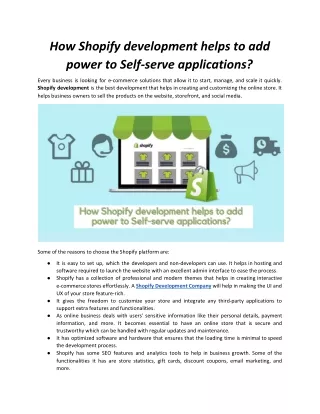 how shopify development helps to add power