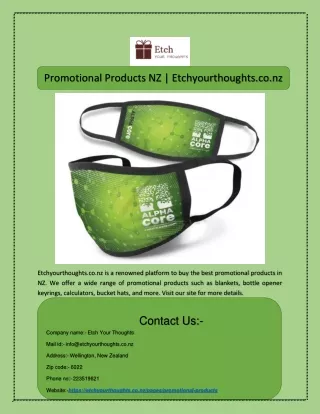 Promotional Products NZ | Etchyourthoughts.co.nz