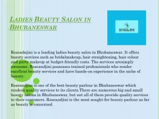 Ladies Beauty Salon in Bhubaneswar