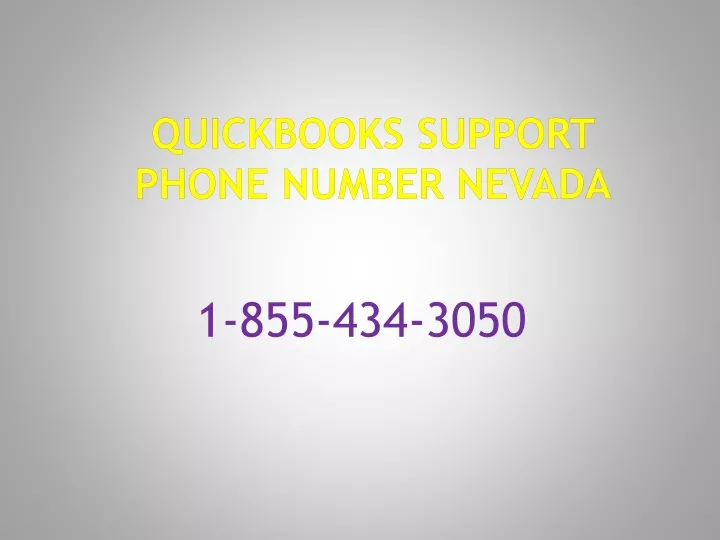 quickbooks support phone number nevada