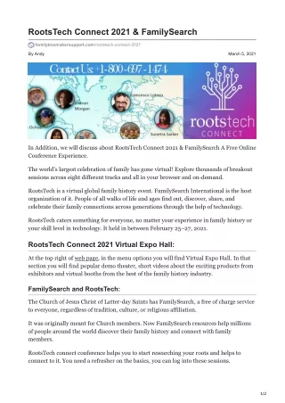 rootstech connect 2021 familysearch