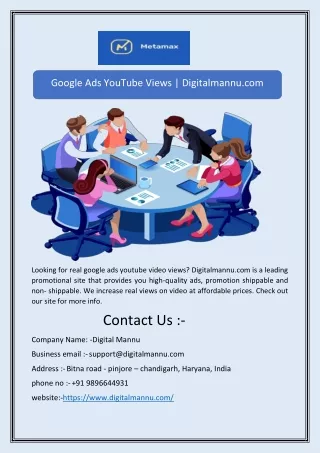 Google Ads YouTube Views | Digitalmannu.com