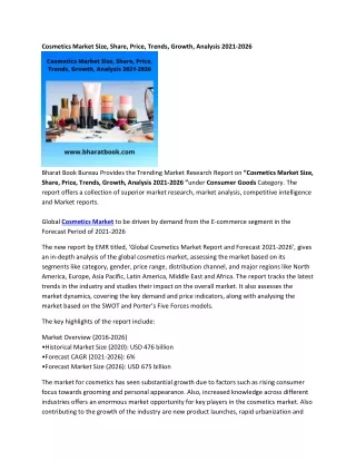 cosmetics market size share price trends growth
