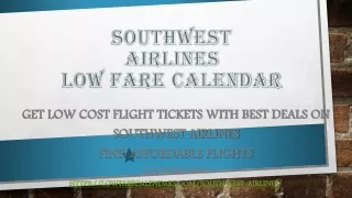 Southwest Airlines Fare Calendar