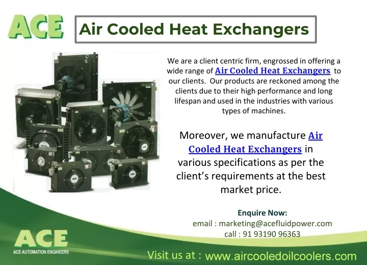 air cooled heat exchangers