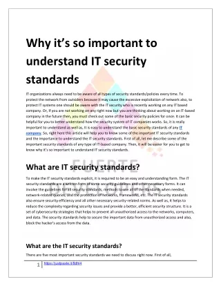 why it s so important to understand it security