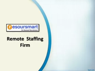 Remote Staffing Firm in India, Remote Consulting in India - Resoursmart