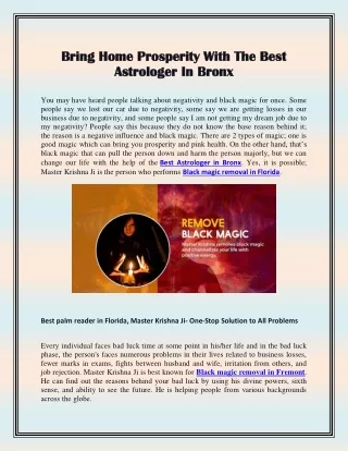 Bring Home Prosperity With The Best Astrologer In Bronx