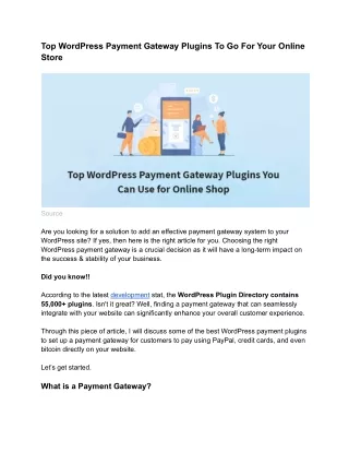 top wordpress payment gateway plugins