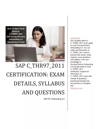 abstract get complete detail on c thr97 2011 exam