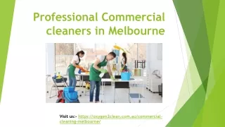 Professional Commercial cleaners in Melbourne