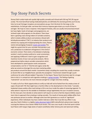 top stony patch secrets
