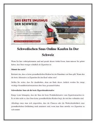 schwedischen snus online kaufen in der