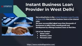 Business Loan Provider in West Delhi