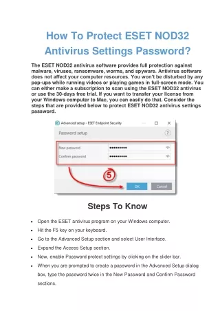 how to protect eset nod32 antivirus settings
