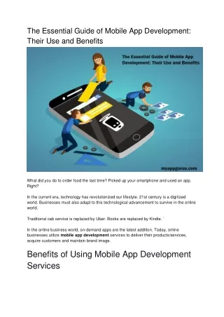 the essential guide of mobile app development