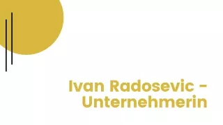 Ivan Radosevic — Sei ein Unternehmer