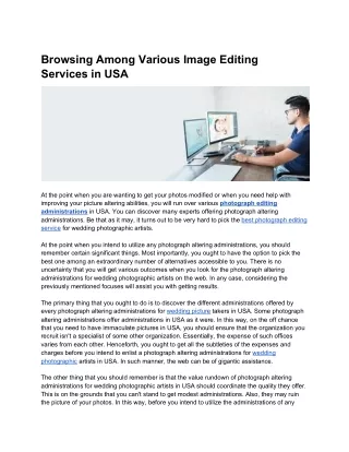 browsing among various image editing services