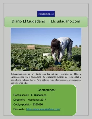 Diario El Ciudadano   | Elciudadano.com