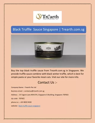 black truffle sauce singapore trearth com sg