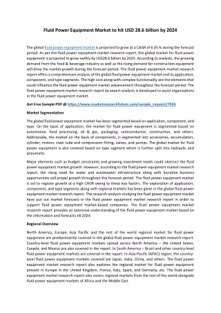 What's driving the Fluid Power Equipment Market Growth?