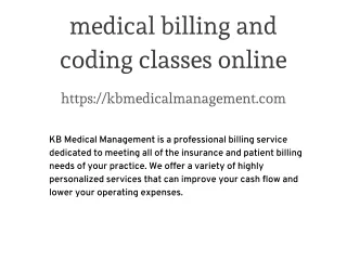 medical billing and coding classes online