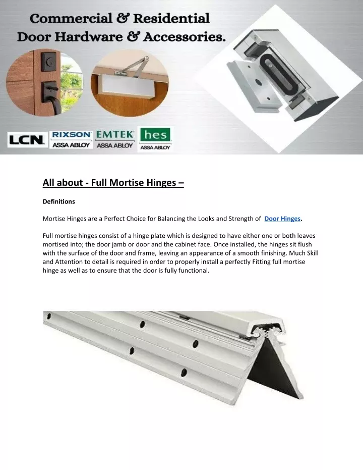 all about full mortise hinges