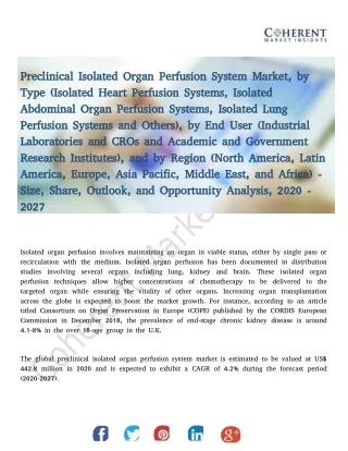 preclinical isolated organ perfusion system