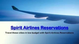 spirit airlines reservations