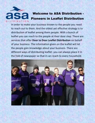 know the depth of leaflet distribution