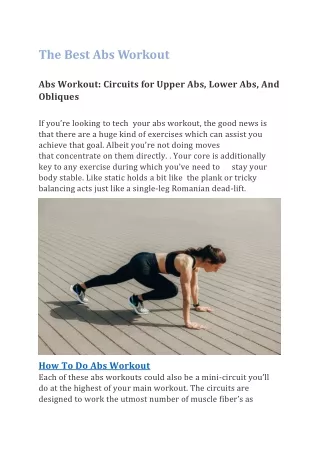 the best abs workout