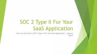 How Can We Help In SOC 2 Type II For Your SaaS Application | Ampcus Cyber