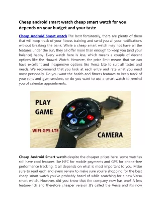 cheap android smart watch cheap smart watch