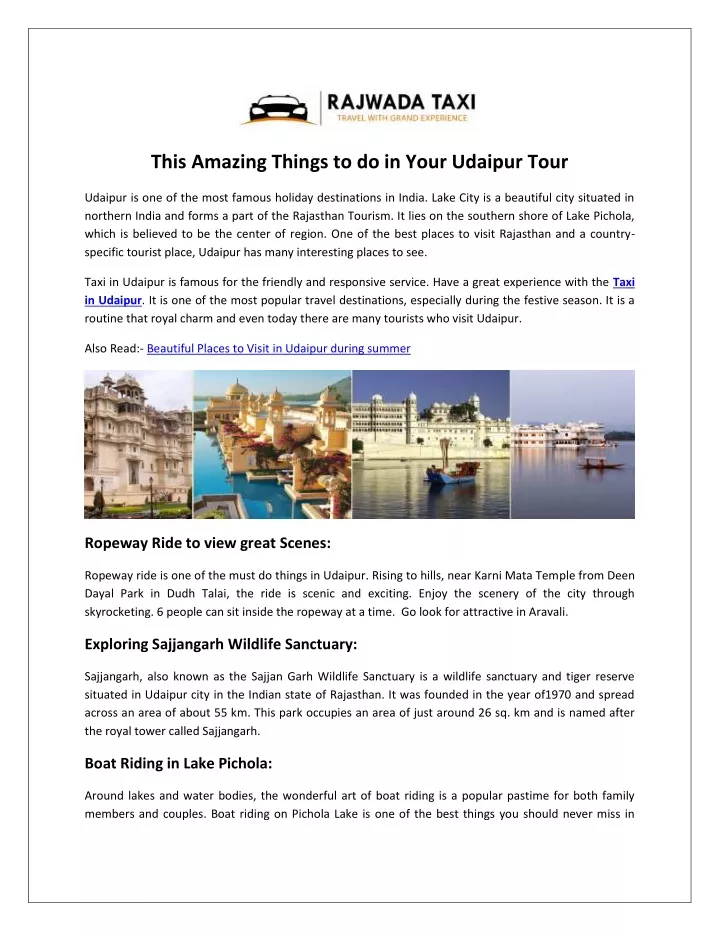this amazing things to do in your udaipur tour