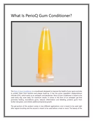 Use Periodontal Treatment Gel