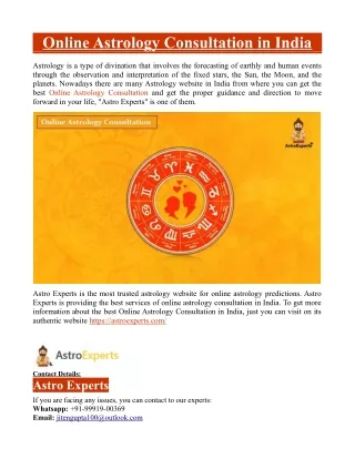 Online Astrology Consultation in India