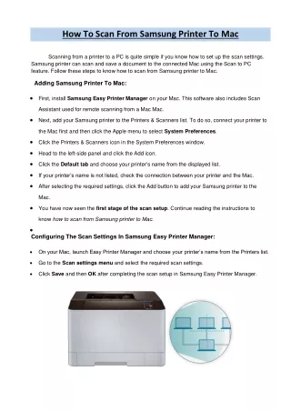 how to scan from samsung printer to mac