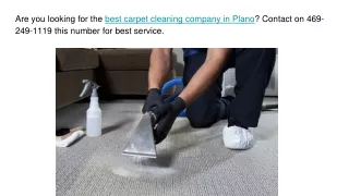 Best carpet cleaning company in Plano