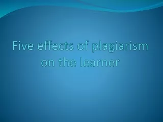 five effects of plagiarism on the learner