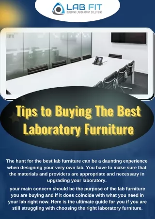 Best Laboratory Furniture Ideas | LabFit