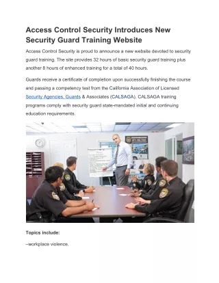 access control security introduces new security