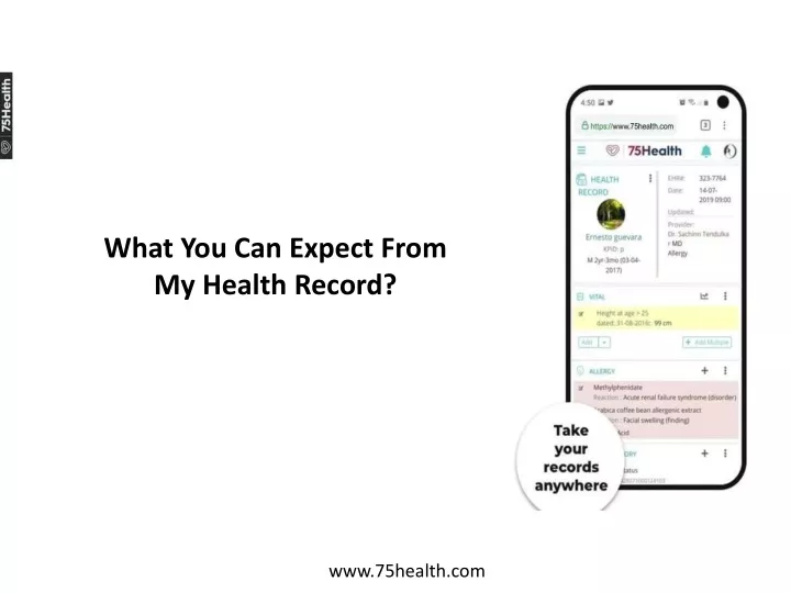 what you can expect from my health record
