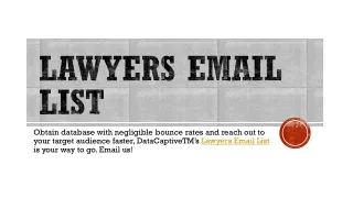 Lawyers Email List |Attorney Mailing Database | 100% Opt-in