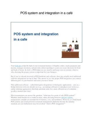 pos system and integration in a caf