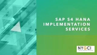 sap s4 hana implementation services