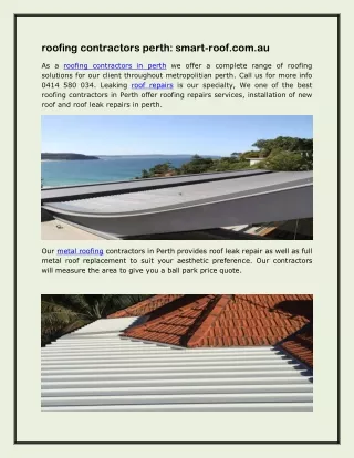 roofing contractors perth