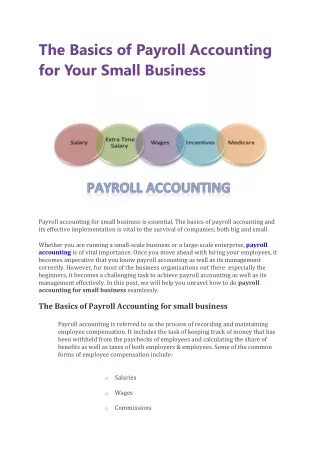 the basics of payroll accounting for your small