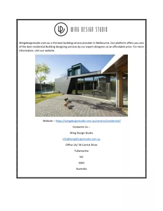 wingdesignstudio com au is the best building